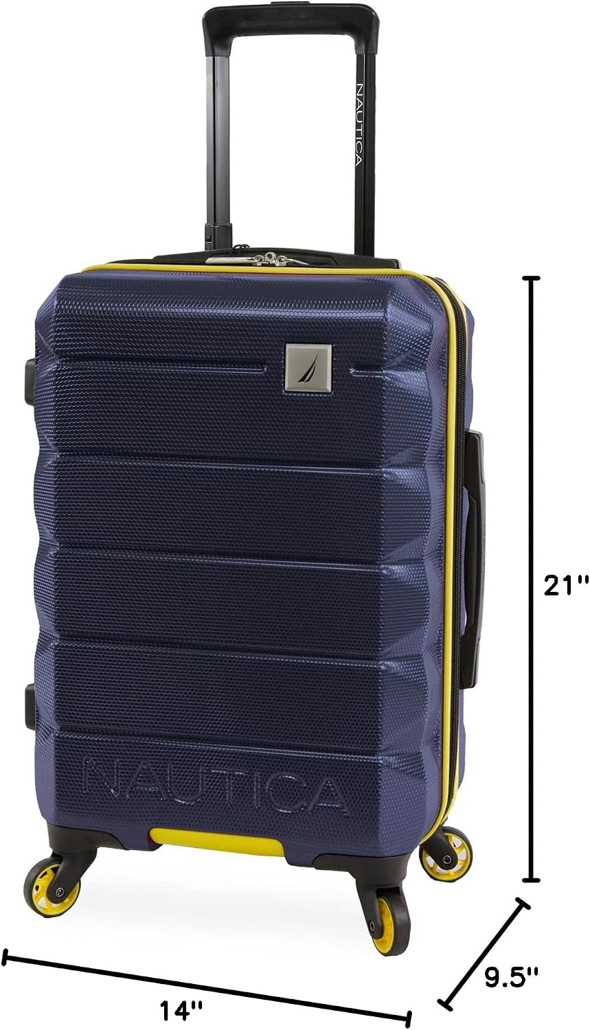 image:imageNautica Quest 29 Check In Hardside Spinner LuggageNavy Yellow