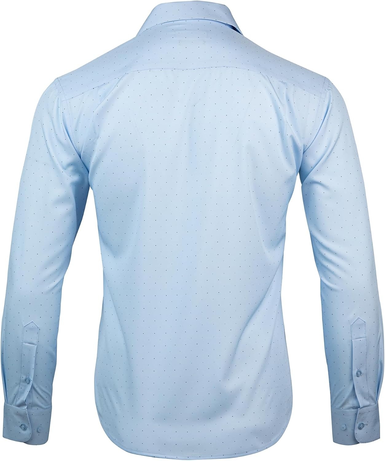 image:imageNautica Regular Fit Long Sleeve Button Down Dress Shirts for Men Wrinkle Free Long Sleeve Shirt Mens Formal 4Way StretchNavy Light Blue Dot