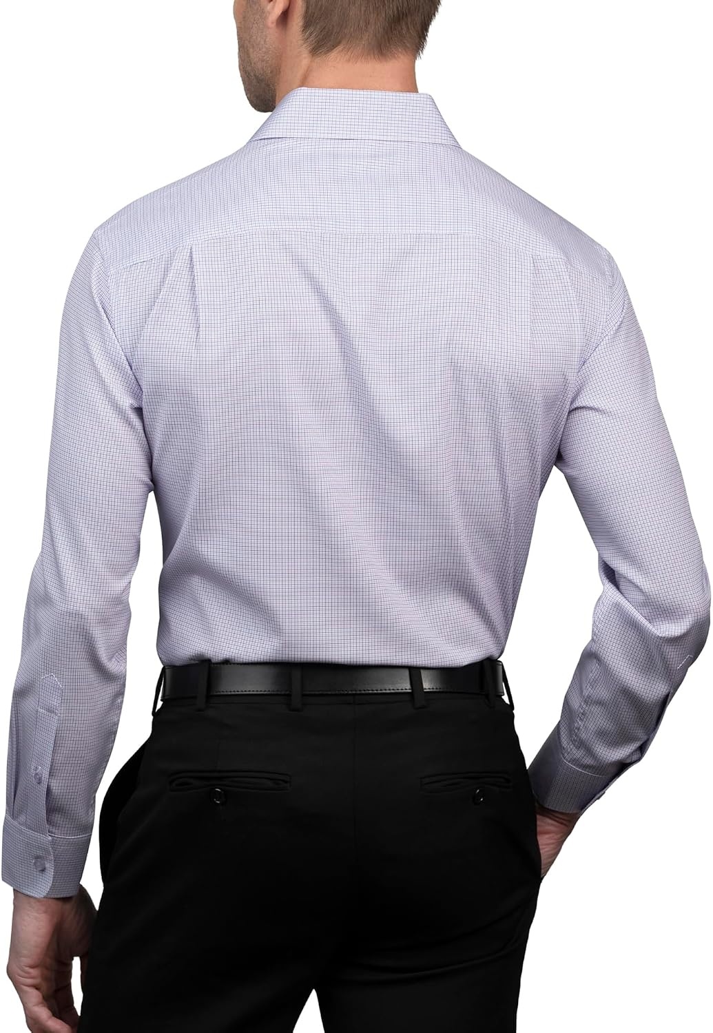 image:imageNautica Regular Fit Long Sleeve Button Down Dress Shirts for Men Wrinkle Free Long Sleeve Shirt Mens Formal 4Way StretchNavy and Pink Check