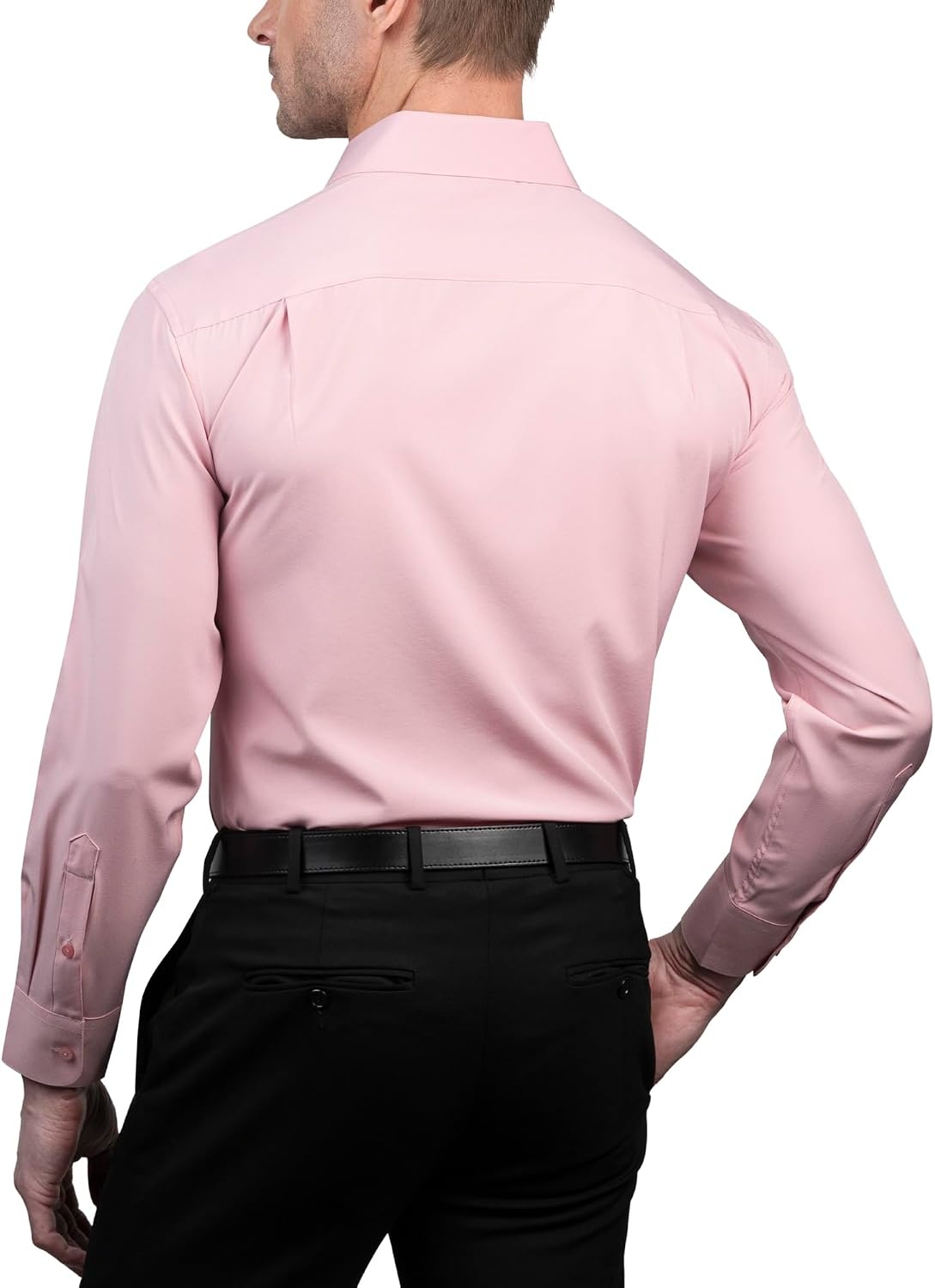 image:imageNautica Regular Fit Long Sleeve Button Down Dress Shirts for Men Wrinkle Free Long Sleeve Shirt Mens Formal 4Way StretchPink