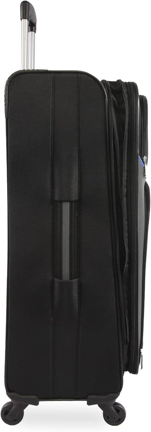 image:imageNautica Seascape Collection 4pc Softside Luggage Set BlackBlueBLACK BLUE
