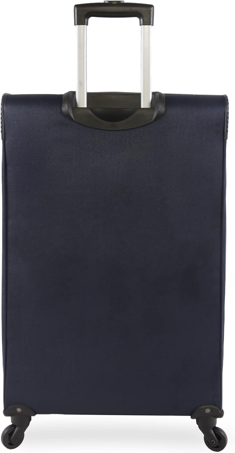 image:imageNautica Seascape Collection 4pc Softside Luggage Set BlackBlueNavyYellow