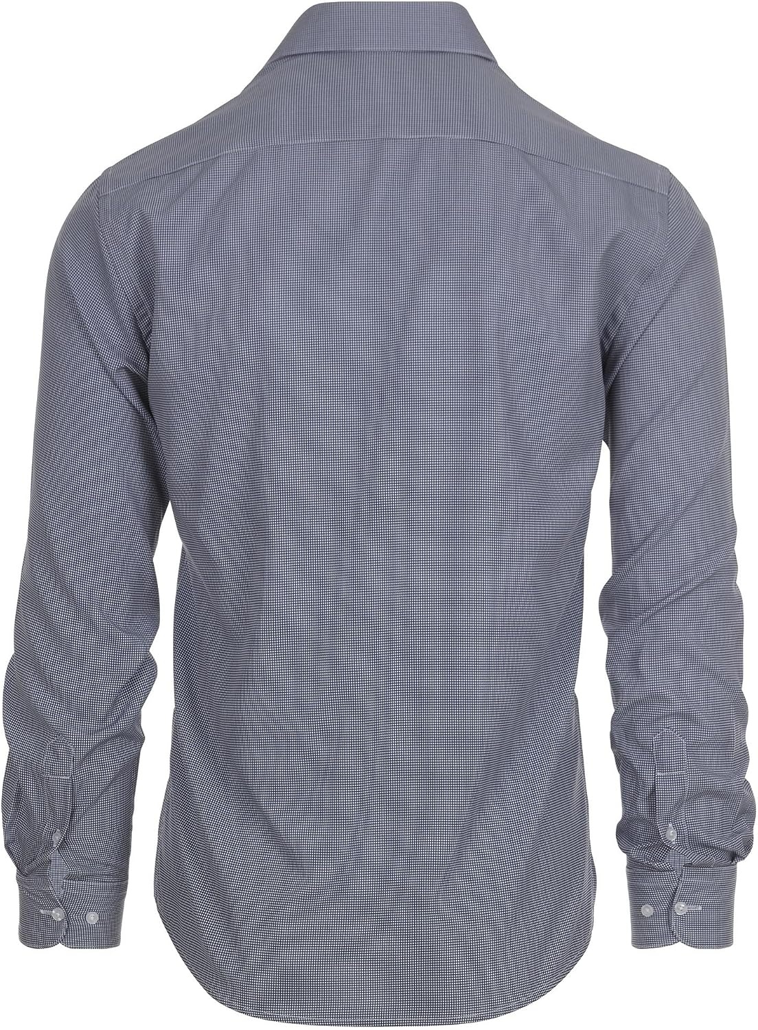image:imageNautica Slim Fit Mens Dress Shirts Long Sleeve Performance Polyester Fabric Wrinkle Free 4Way StretchBlack Micro Checks