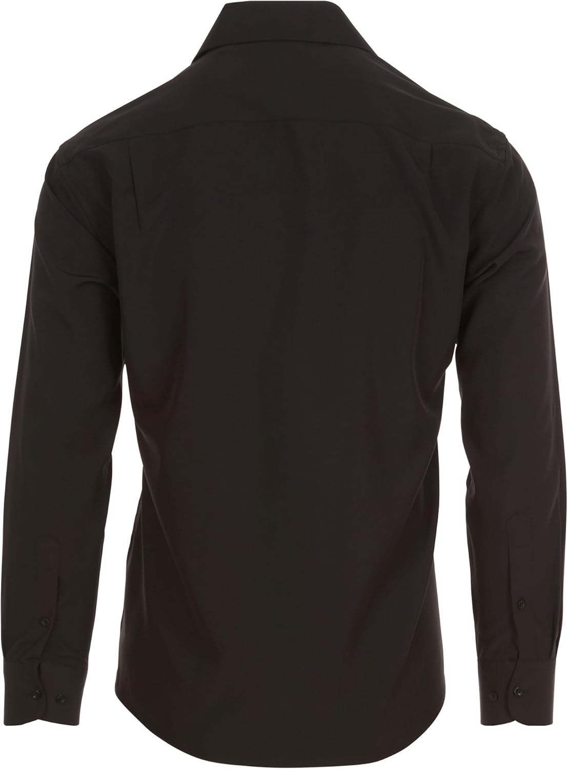image:imageNautica Slim Fit Mens Dress Shirts Long Sleeve Performance Polyester Fabric Wrinkle Free 4Way StretchBlack Solid