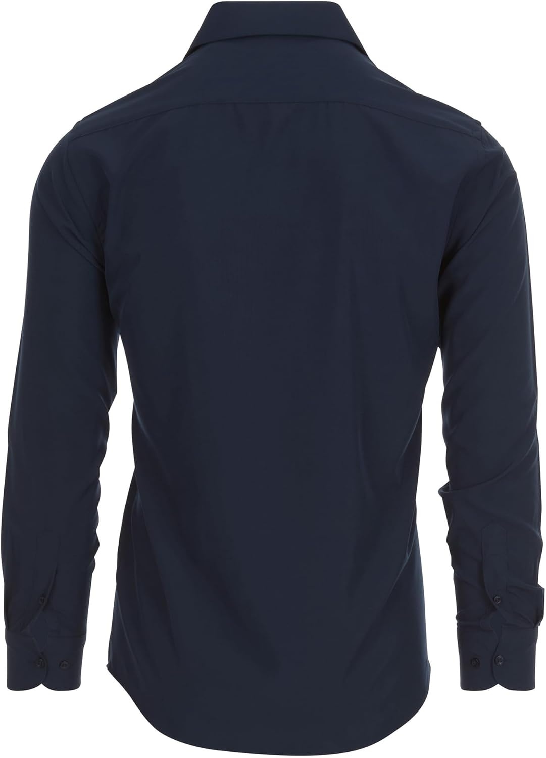 image:imageNautica Slim Fit Mens Dress Shirts Long Sleeve Performance Polyester Fabric Wrinkle Free 4Way StretchNavy Solid