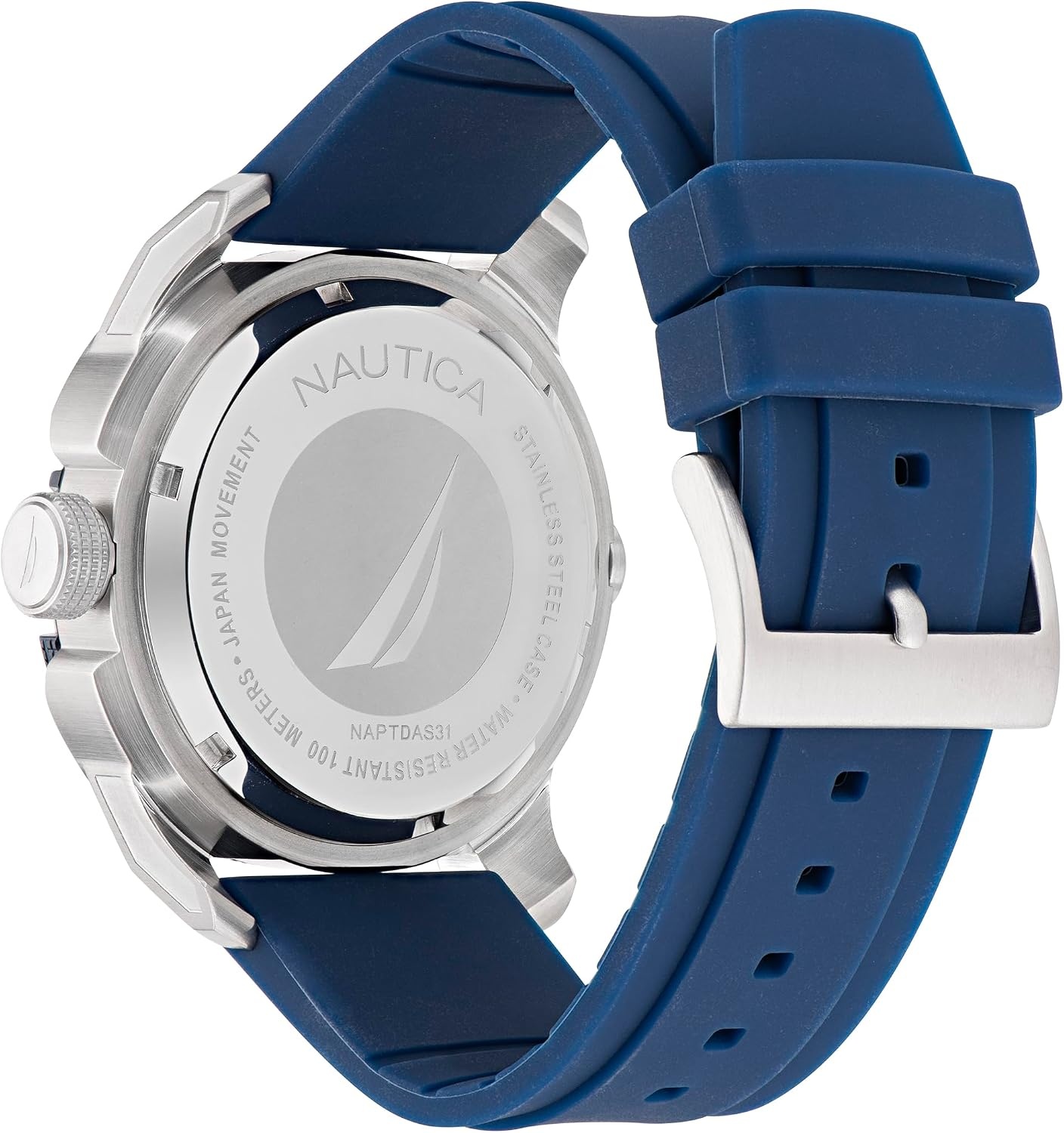 image:imageNautica Sporty Mens WatchBlackBlueSilver