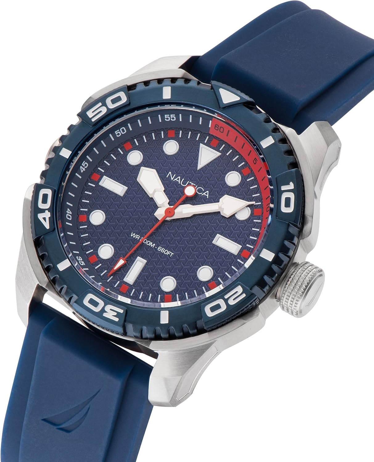 image:imageNautica Sporty Mens WatchBlackBlueSilver