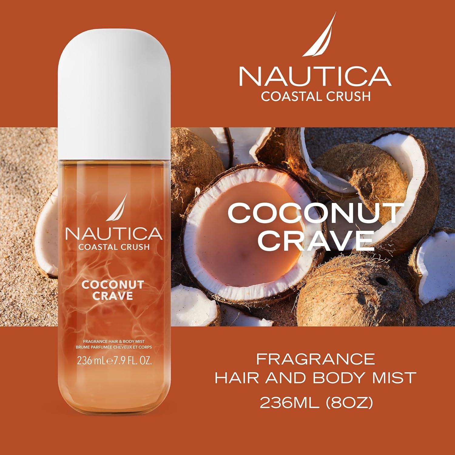 image:imageNautica Tangerine Squeeze a Citrus Gourmand Hair amp Body Mist for Women Notes of Tangerine Jasmine and Sandalwood Long Lasting 80 fl ozCoconut Crave