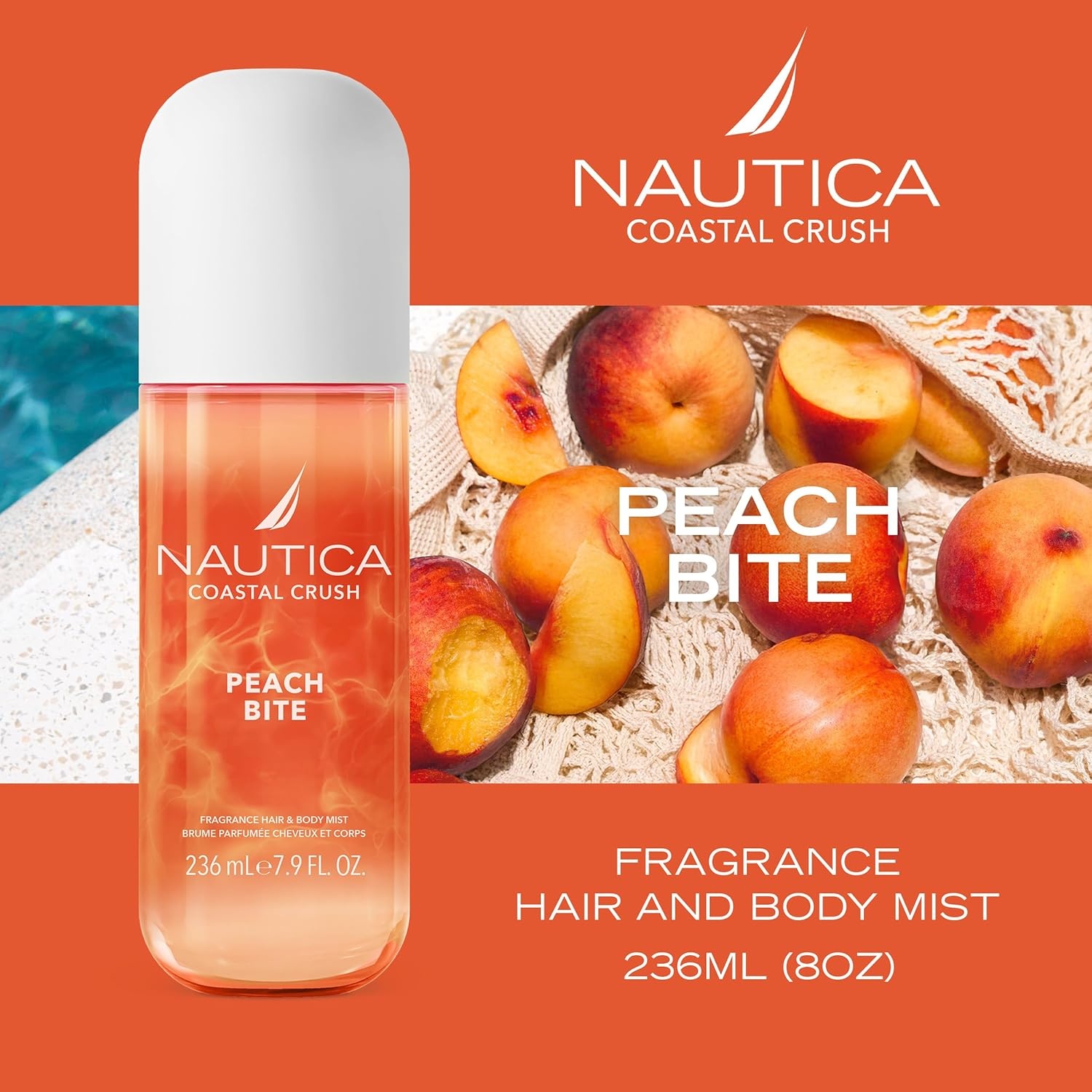 image:imageNautica Tangerine Squeeze a Citrus Gourmand Hair amp Body Mist for Women Notes of Tangerine Jasmine and Sandalwood Long Lasting 80 fl ozPeach Bite