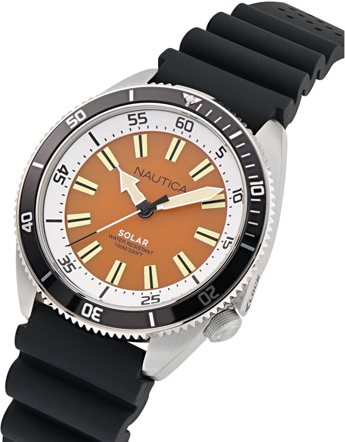 image:imageNautica Vintage Mens WatchBlackOrangeSilver