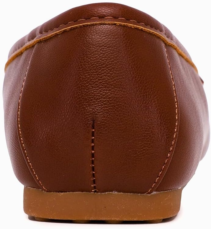 image:imageNautica Woman Flat Loafers Designer Vegan Leather Penny Shoes Slip On Soft Durable and Flexible Luxury Resistant Feel Lightweight amp Comfortable Memory Foam Everyday MoccasinsTannelms