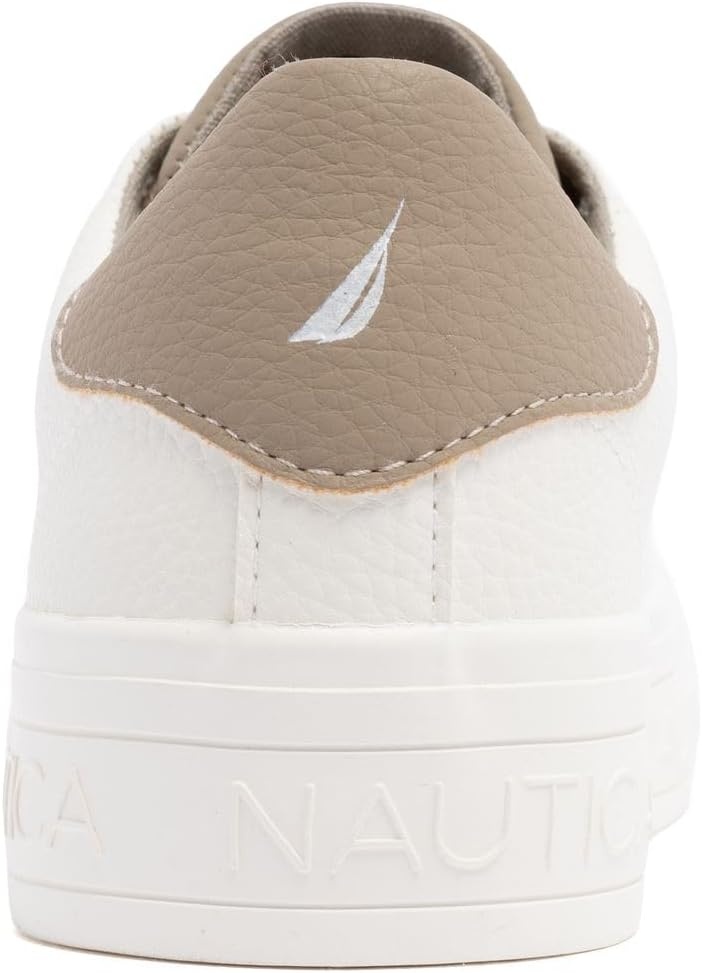 image:imageNautica Women Fashion Sneaker LaceUp Tennis Casual Shoes for LadiesKildatewhite Taupe