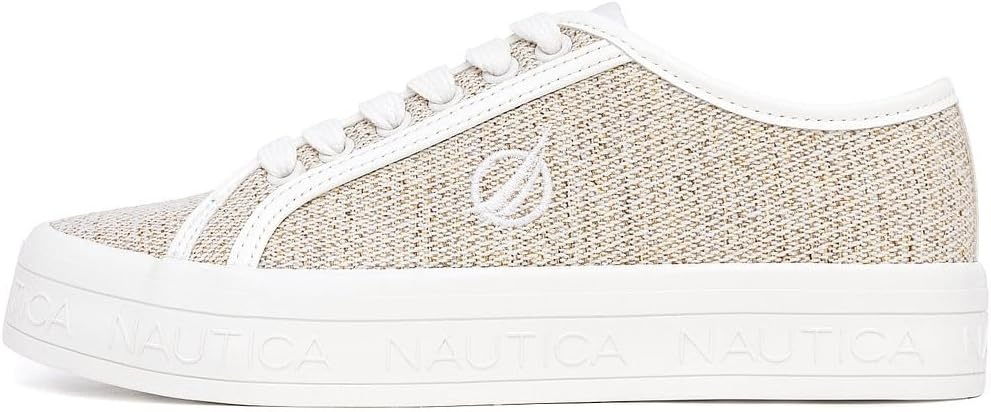 image:imageNautica Women Fashion Sneaker LaceUp Tennis Casual Shoes for LadiesLight Sand