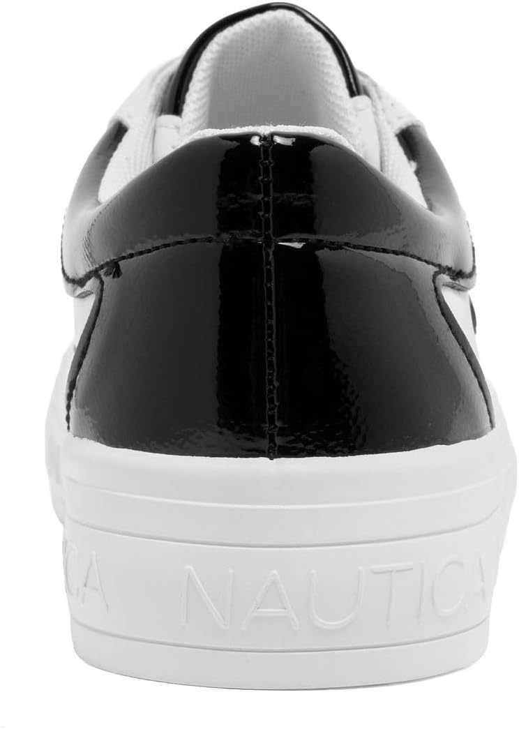 image:imageNautica Women Fashion Sneaker LaceUp Tennis Casual Shoes for LadiesWhite Blackosmanthus