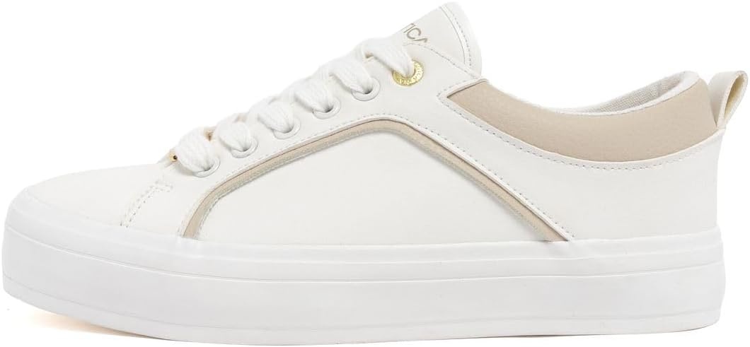 image:imageNautica Women Fashion Sneaker LaceUp Tennis Casual Shoes for LadiesWhite Bone Davidia