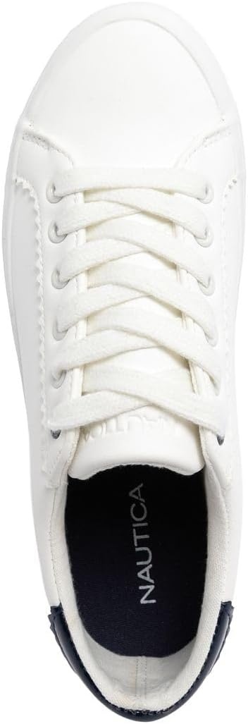 image:imageNautica Women Fashion Sneaker LaceUp Tennis Casual Shoes for LadiesWhite Navy Ilex