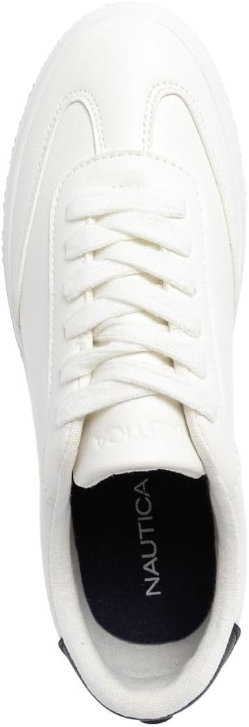 image:imageNautica Women Fashion Sneaker LaceUp Tennis Casual Shoes for LadiesWhite Navyagene