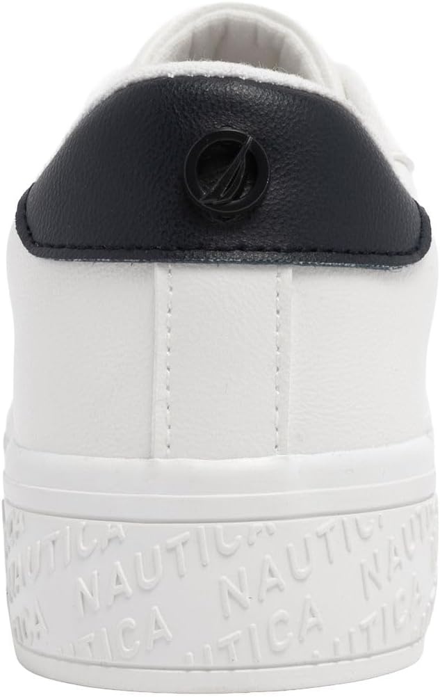 image:imageNautica Women Fashion Sneaker LaceUp Tennis Casual Shoes for LadiesWhite Navyagene