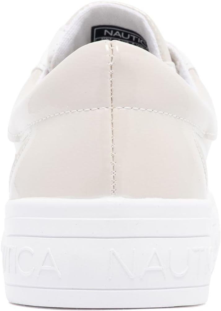 image:imageNautica Women Fashion Sneaker LaceUp Tennis Casual Shoes for LadiesWhite Sandosmanthus