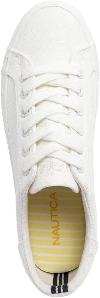 image:imageNautica Women Fashion Sneaker LaceUp Tennis Casual Shoes for LadiesWhite Sunshine