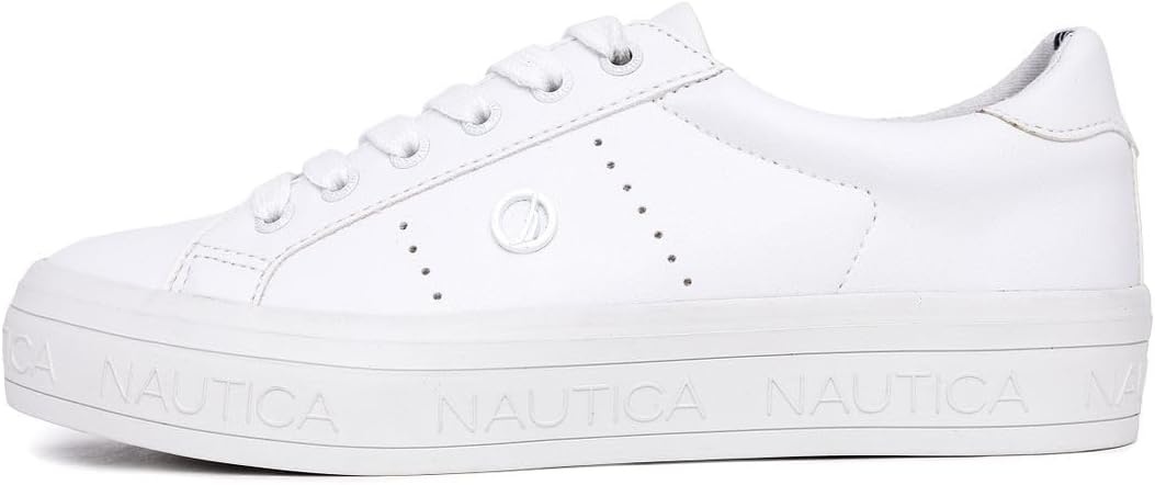 image:imageNautica Women Fashion Sneaker LaceUp Tennis Casual Shoes for LadiesWinafredwhiteWhite