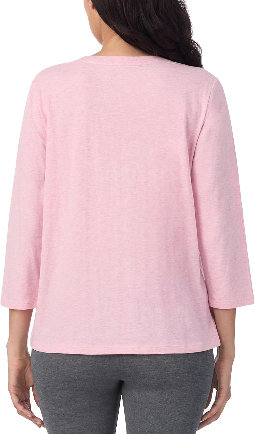 image:imageNautica Womens 34 Sleeve Sleep Shirt Lightweight Breathable Pajama Top Cotton Knit Jersey Crewneck Sleepwear LoungewearHeather Rose