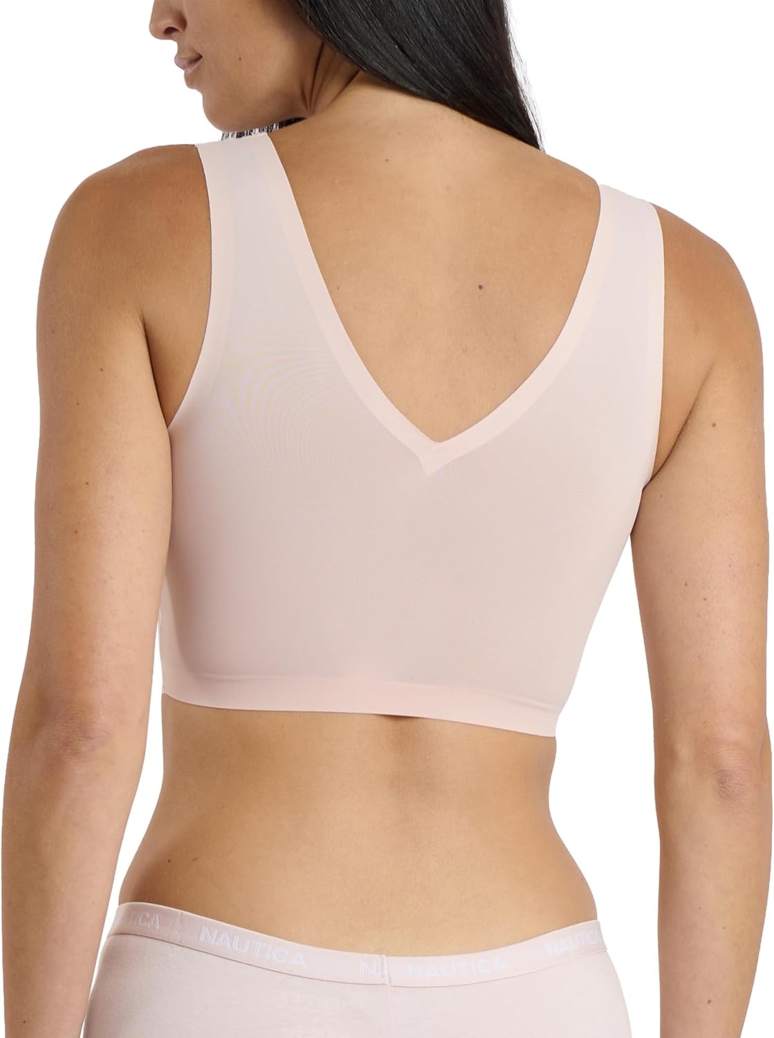 image:imageNautica Womens 3Pack Wireless Bra Laser Lounge NoShow Everyday Comfort BralettesPale SageSandy BeigeLight Mocha