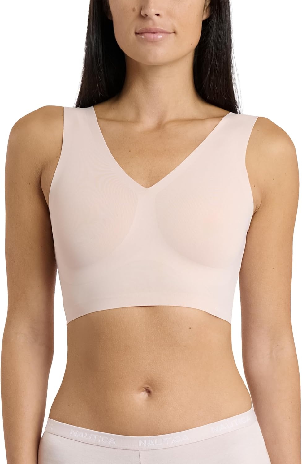 image:imageNautica Womens 3Pack Wireless Bra Laser Lounge NoShow Everyday Comfort BralettesPale SageSandy BeigeLight Mocha