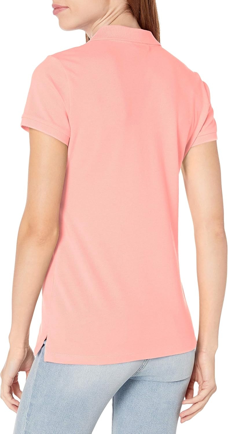 image:imageNautica Womens 5Button Short Sleeve Breathable 100 Cotton Polo ShirtAloha Pink