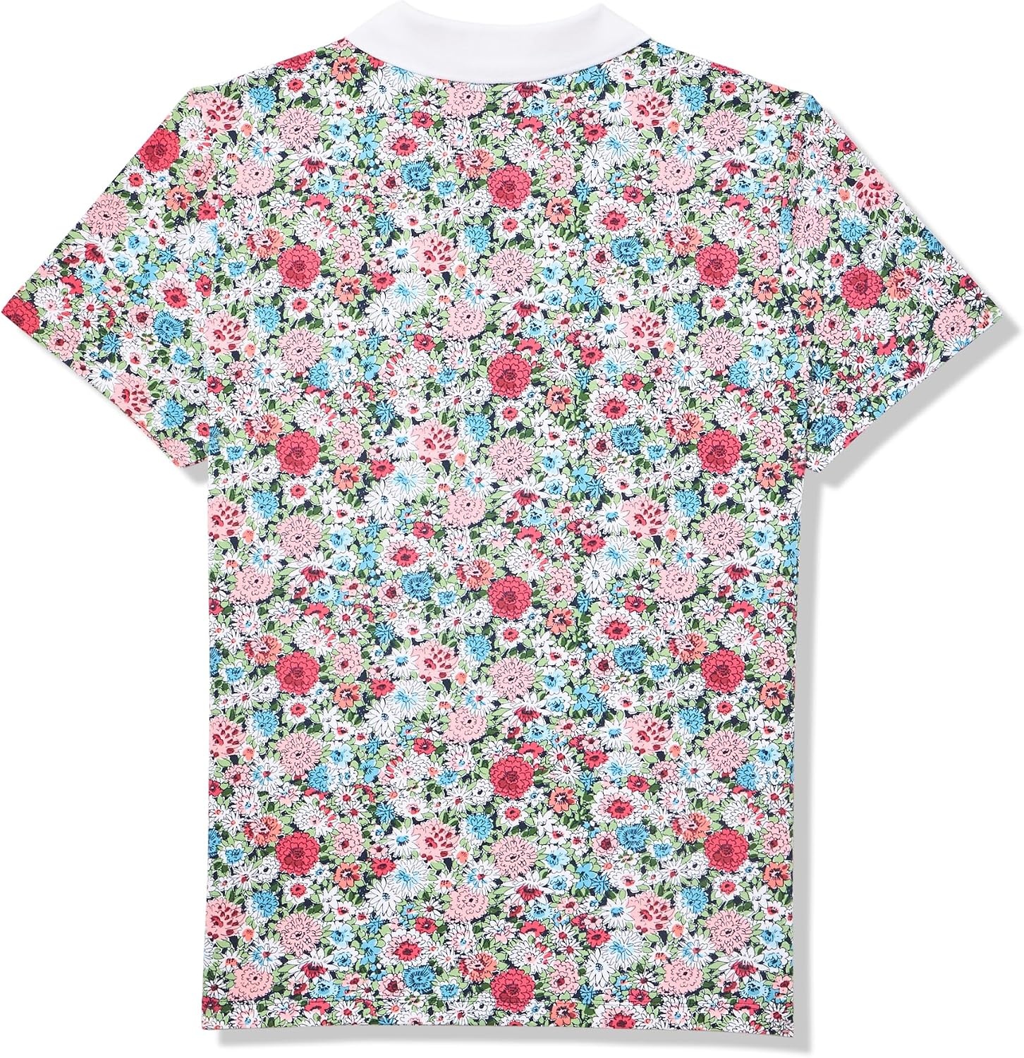 image:imageNautica Womens 5Button Short Sleeve Breathable 100 Cotton Polo ShirtBloom Multi