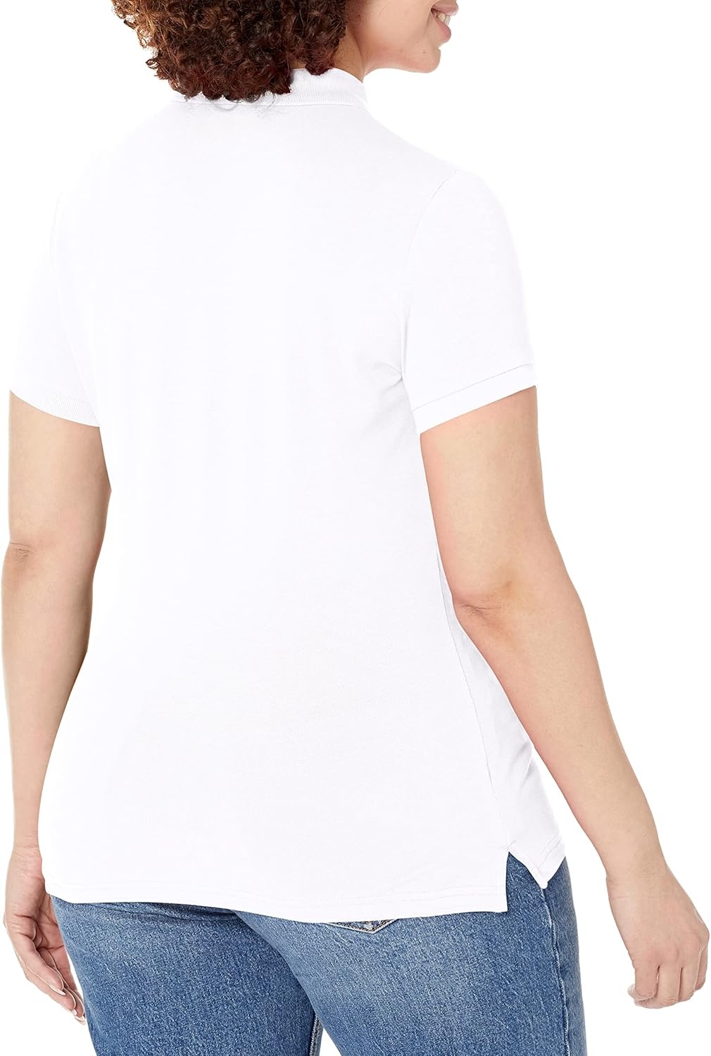 image:imageNautica Womens 5Button Short Sleeve Breathable 100 Cotton Polo ShirtBright White