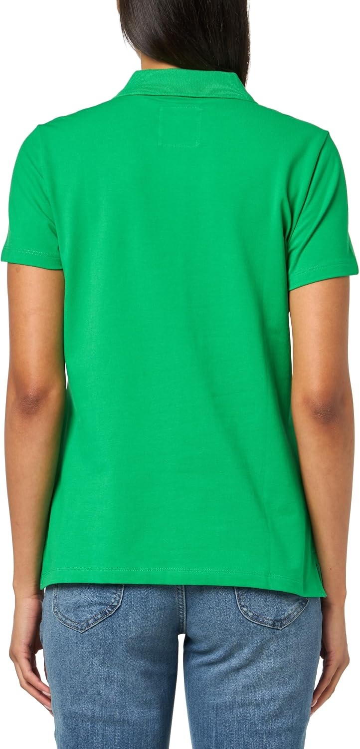 image:imageNautica Womens 5Button Short Sleeve Breathable 100 Cotton Polo ShirtFern