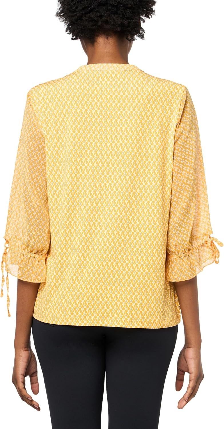 image:imageNautica Womens 5Button Short Sleeve Breathable 100 Cotton Polo ShirtGolden Glow Multi