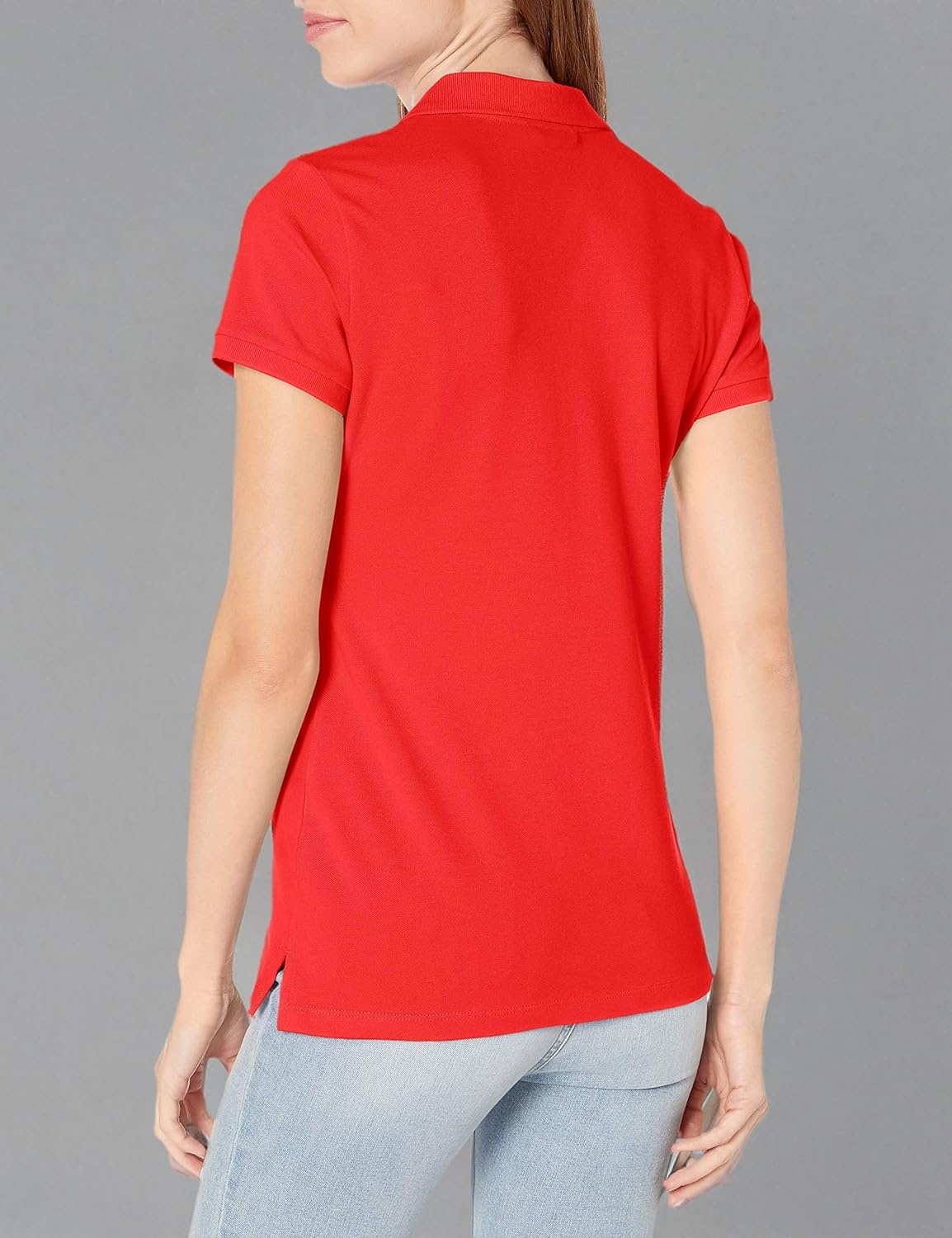 image:imageNautica Womens 5Button Short Sleeve Breathable 100 Cotton Polo ShirtHibiscus