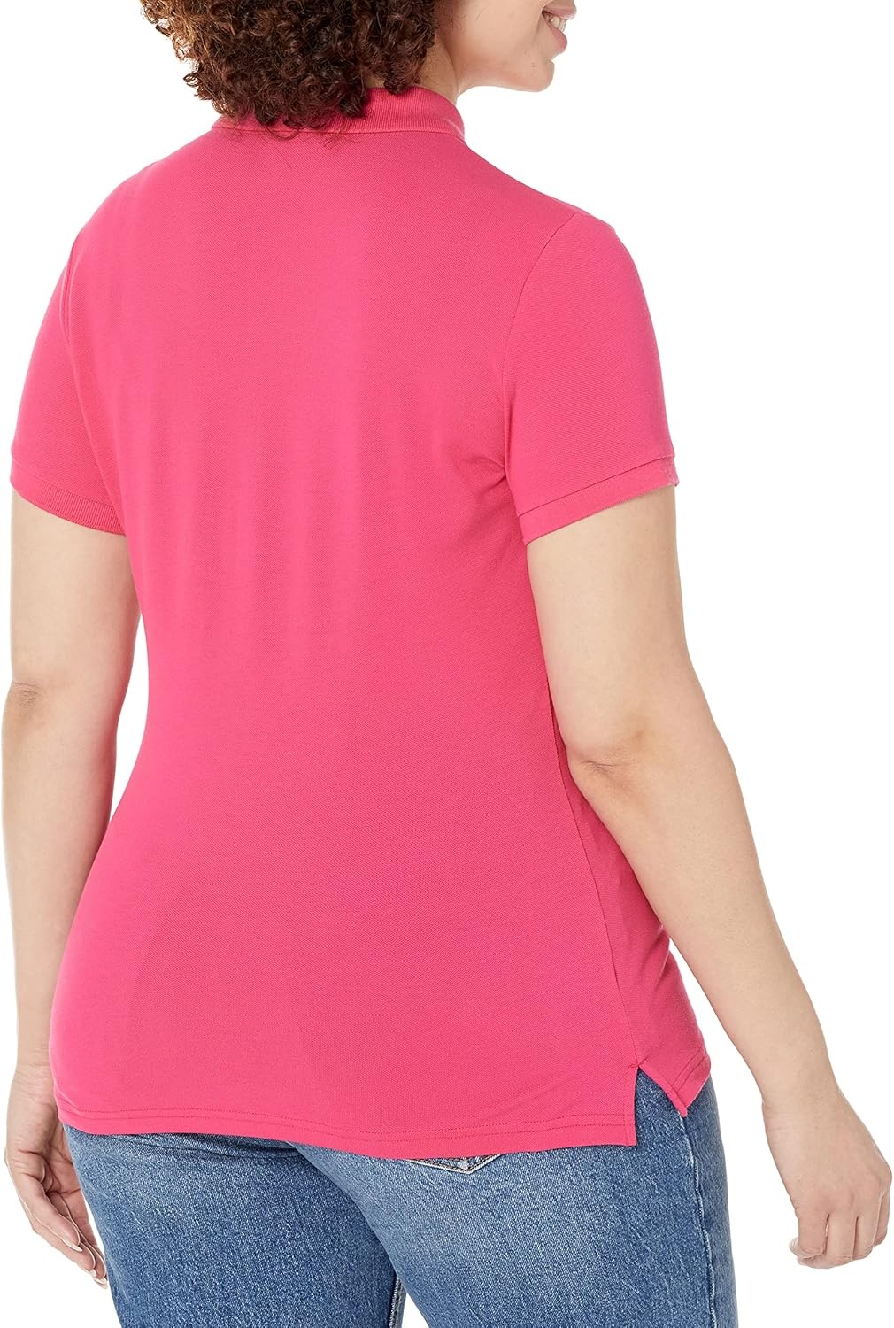 image:imageNautica Womens 5Button Short Sleeve Breathable 100 Cotton Polo ShirtLeis Pink
