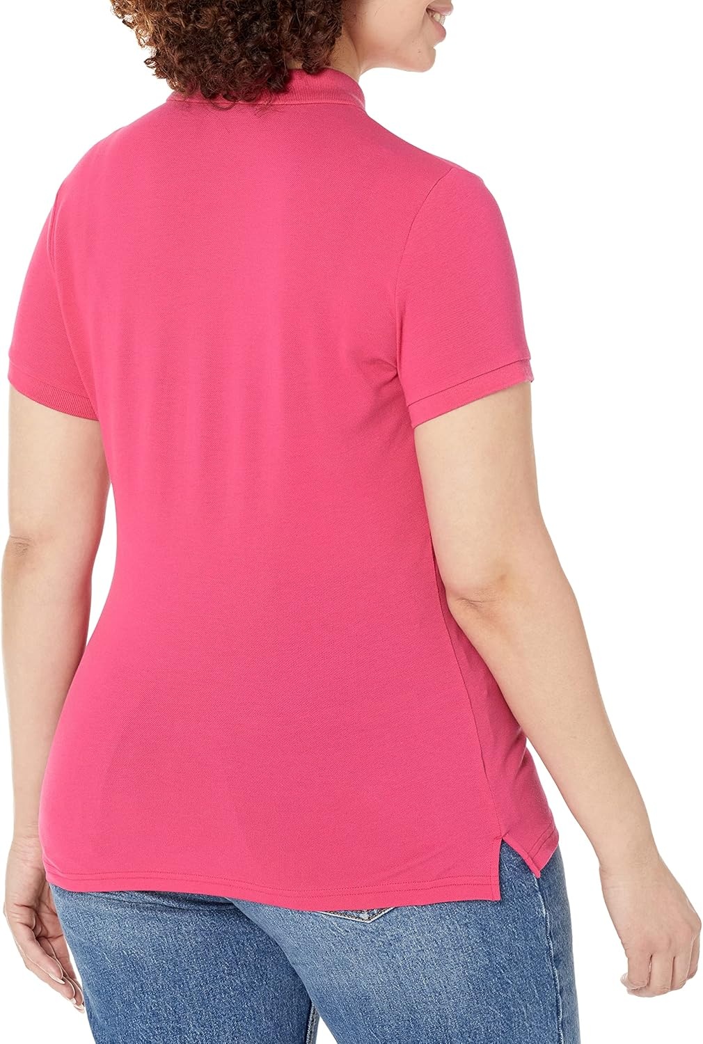 image:imageNautica Womens 5Button Short Sleeve Breathable 100 Cotton Polo ShirtLeis Pink