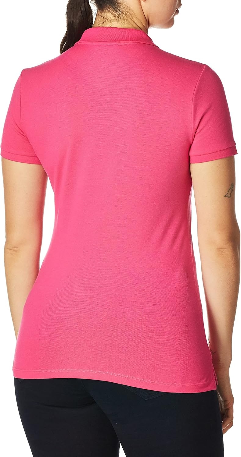 image:imageNautica Womens 5Button Short Sleeve Breathable 100 Cotton Polo ShirtLeis Pink