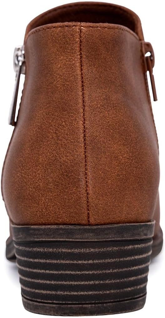 image:imageNautica Womens Ankle Boot with Side Zipper Stylish Dress Boot for Women Featuring a Low Heel Chic Design and Versatile Sizing The Perfect Ankle Bootie for Dressy and Casual Occasions AlaraBrown