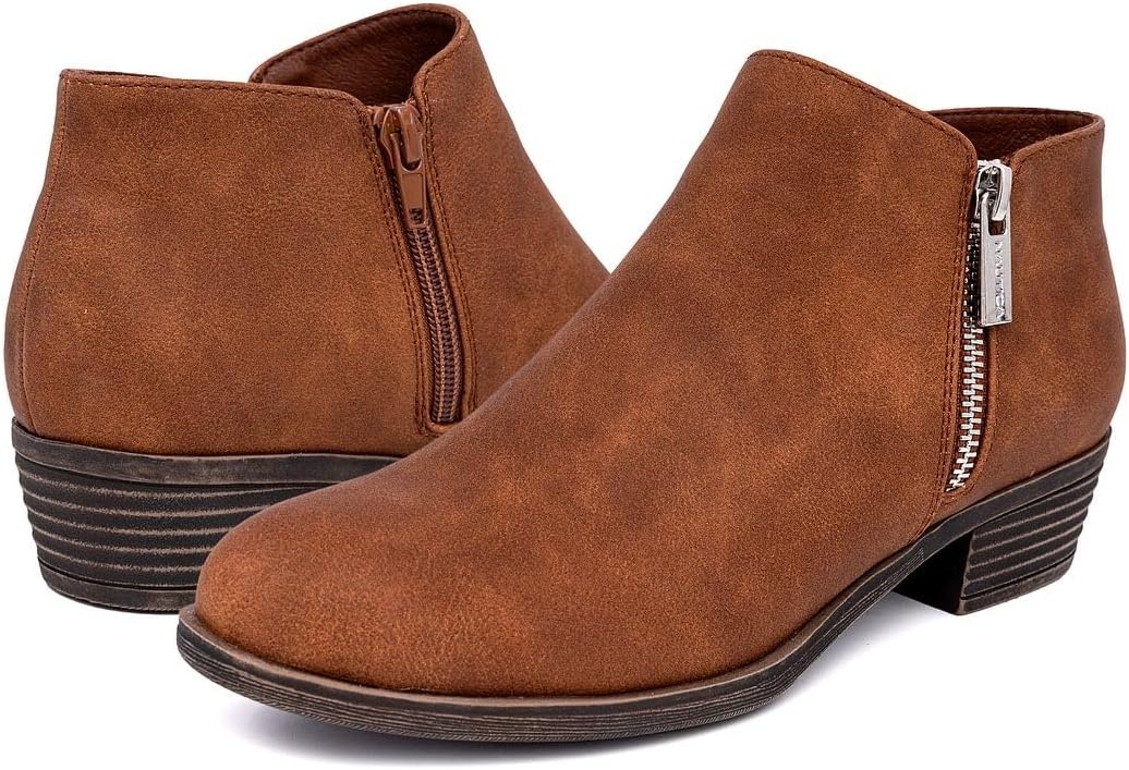 image:imageNautica Womens Ankle Boot with Side Zipper Stylish Dress Boot for Women Featuring a Low Heel Chic Design and Versatile Sizing The Perfect Ankle Bootie for Dressy and Casual Occasions AlaraBrown
