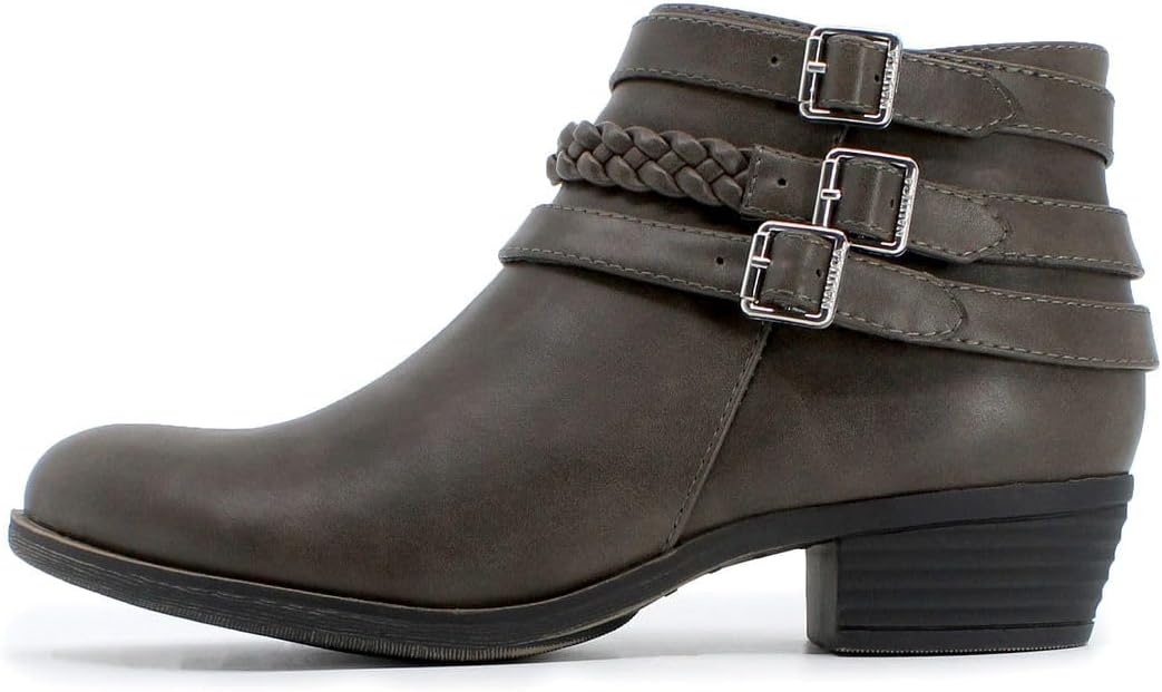 image:imageNautica Womens Ankle Boot with Side Zipper Stylish Dress Boot for Women Featuring a Low Heel Chic Design and Versatile Sizing The Perfect Ankle Bootie for Dressy and Casual Occasions AlaraCharcoalstrap