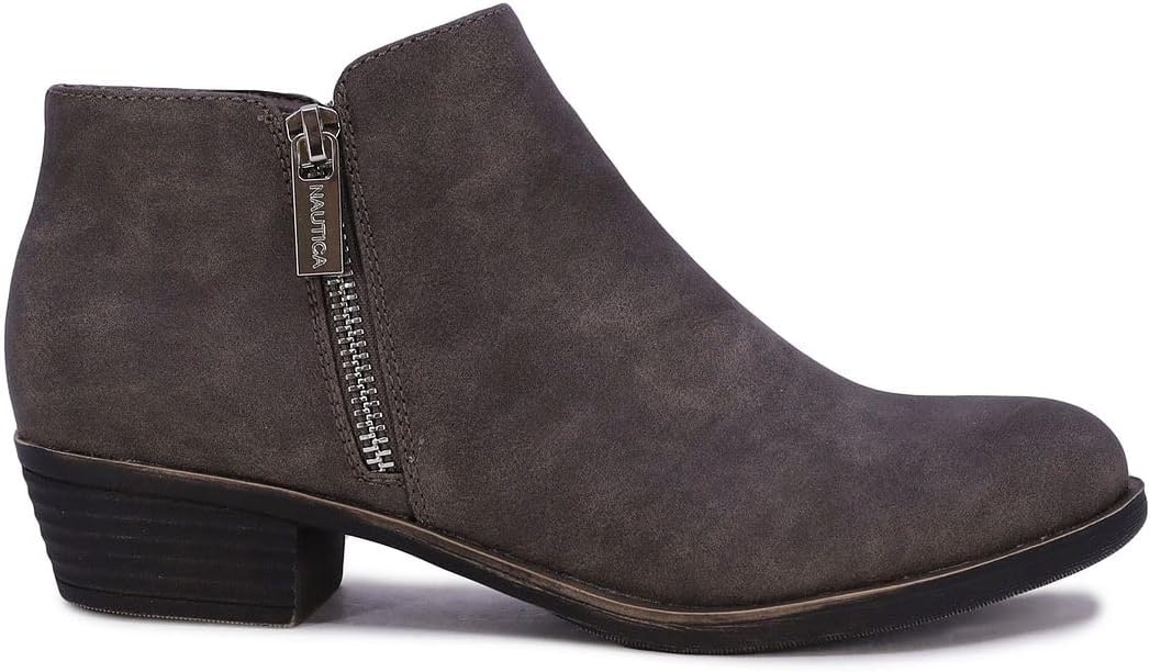image:imageNautica Womens Ankle Boot with Side Zipper Stylish Dress Boot for Women Featuring a Low Heel Chic Design and Versatile Sizing The Perfect Ankle Bootie for Dressy and Casual Occasions AlaraGrey