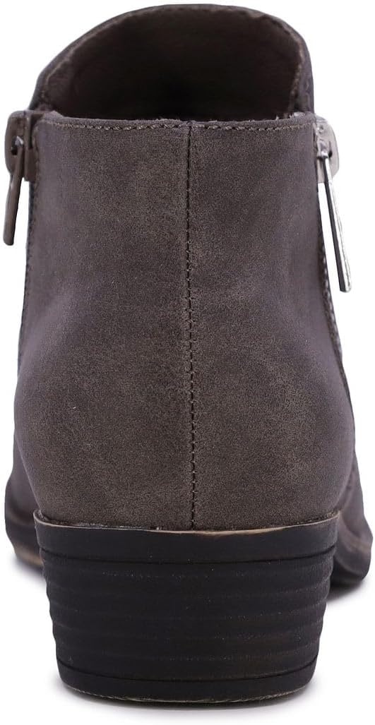 image:imageNautica Womens Ankle Boot with Side Zipper Stylish Dress Boot for Women Featuring a Low Heel Chic Design and Versatile Sizing The Perfect Ankle Bootie for Dressy and Casual Occasions AlaraGrey