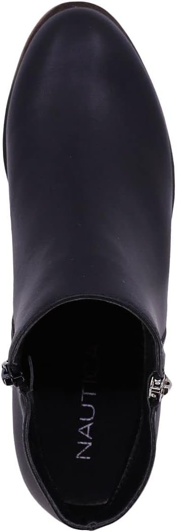 image:imageNautica Womens Ankle Boot with Side Zipper Stylish Dress Boot for Women Featuring a Low Heel Chic Design and Versatile Sizing The Perfect Ankle Bootie for Dressy and Casual Occasions AlaraBlack