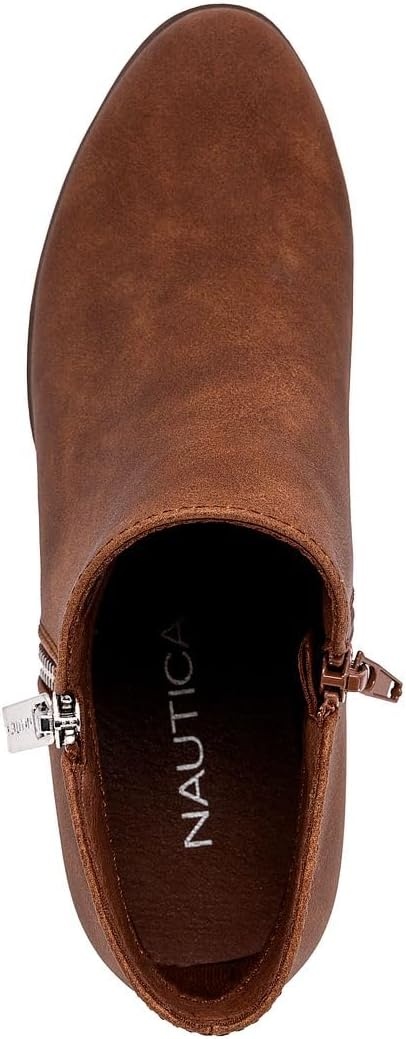 image:imageNautica Womens Ankle Boot with Side Zipper Stylish Dress Boot for Women Featuring a Low Heel Chic Design and Versatile Sizing The Perfect Ankle Bootie for Dressy and Casual Occasions AlaraBrown