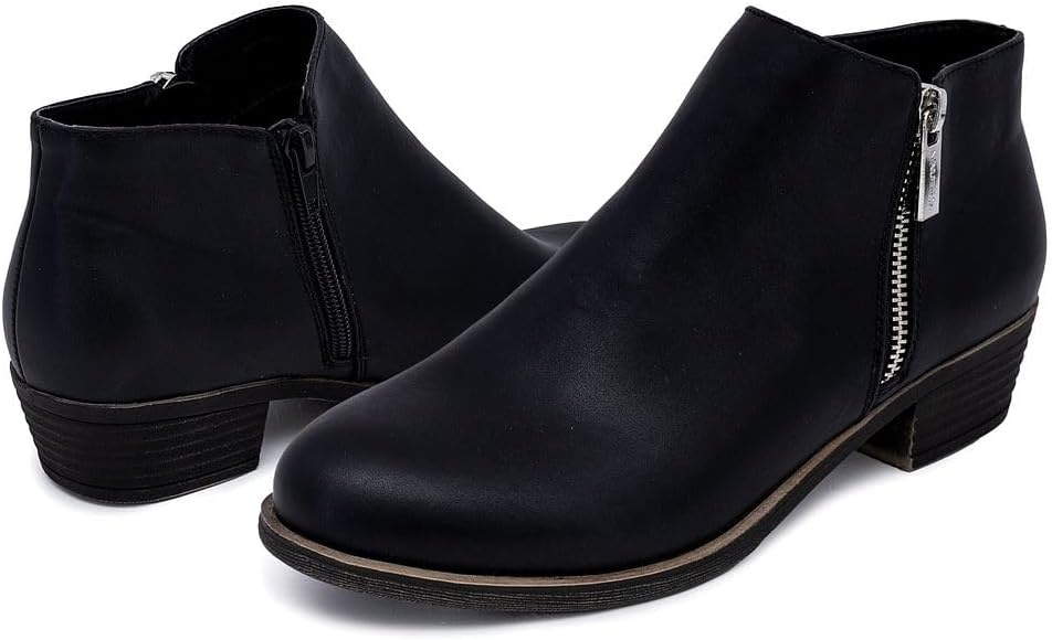 image:imageNautica Womens Ankle Boot with Side Zipper Stylish Dress Boot for Women Featuring a Low Heel Chic Design and Versatile Sizing The Perfect Ankle Bootie for Dressy and Casual Occasions AlaraBlack