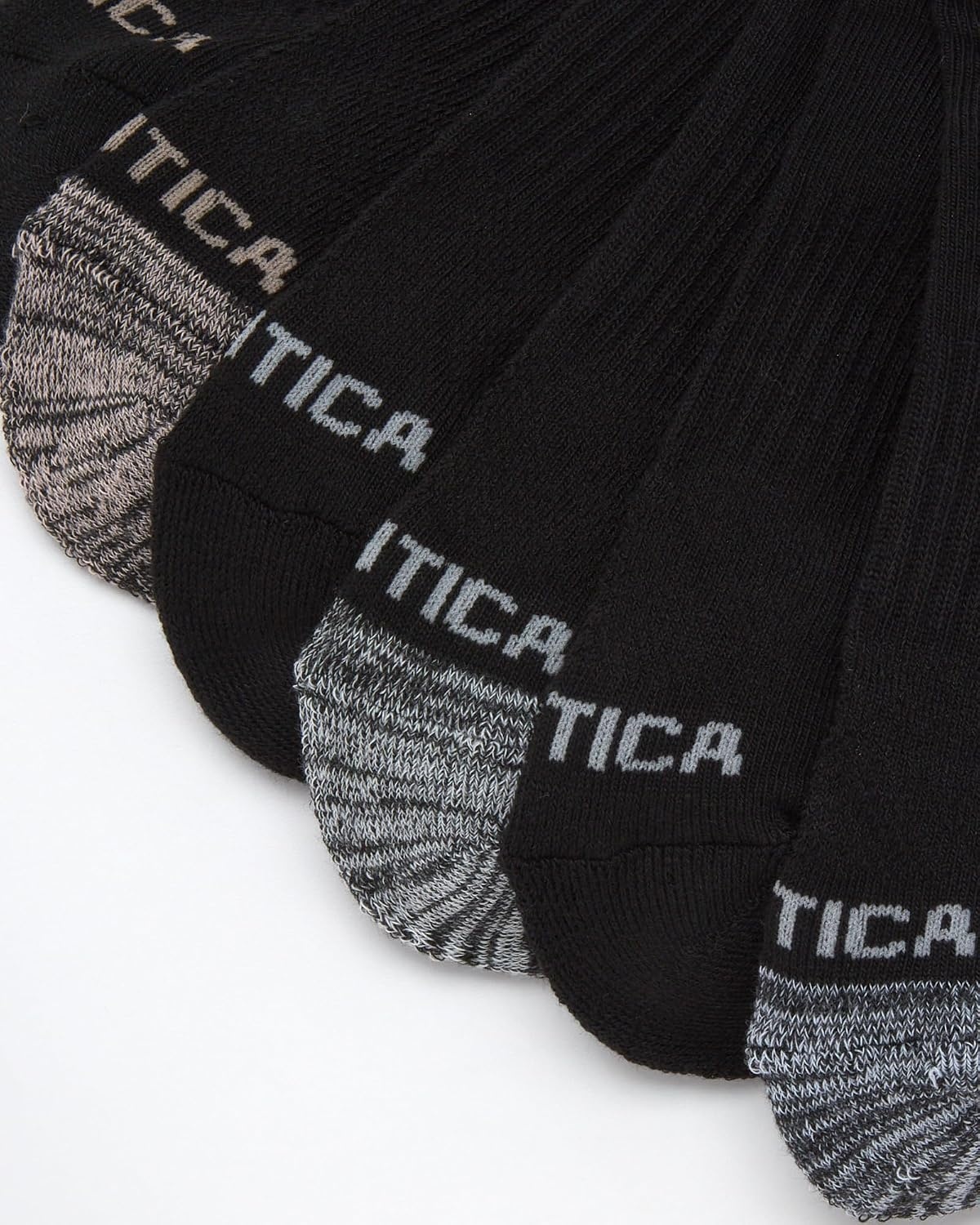 image:imageNautica Womens Ankle Socks 12 Pack Breathable Mesh Cushioned Low Cut Socks for Women Gym Athletic Womens Socks 410BlackGrey