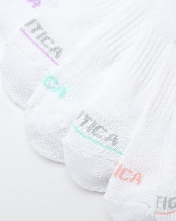 image:imageNautica Womens Ankle Socks 12 Pack Breathable Mesh Cushioned Low Cut Socks for Women Gym Athletic Womens Socks 410White