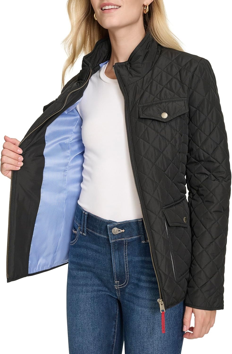 image:imageNautica Womens Barn Outerwear Quilted JacketBlack