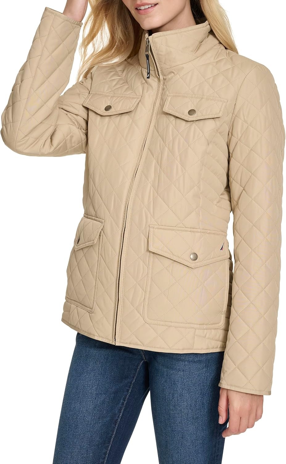 image:imageNautica Womens Barn Outerwear Quilted JacketRope