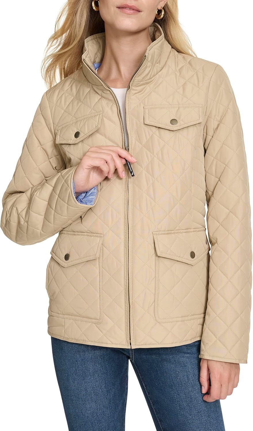 image:imageNautica Womens Barn Outerwear Quilted JacketRope